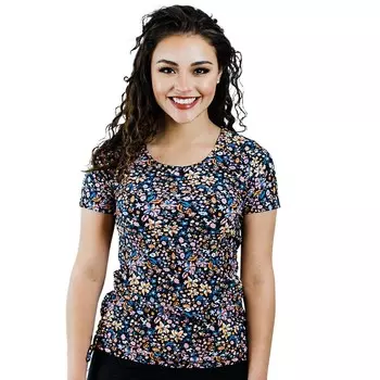 Женский топ для плавания с короткими рукавами Adele Calypsa LLC, цвет Evening Blossoms