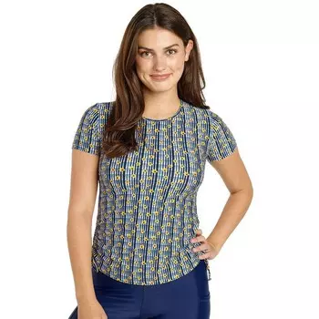 Женский топ для плавания с короткими рукавами Adele Calypsa LLC, цвет Sunflower Picnic