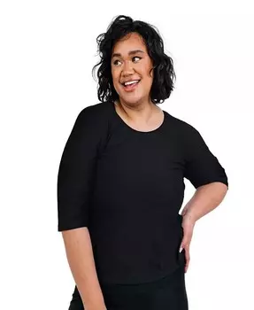 Женский топ для плавания свободного кроя больших размеров Margaux Calypsa, черный