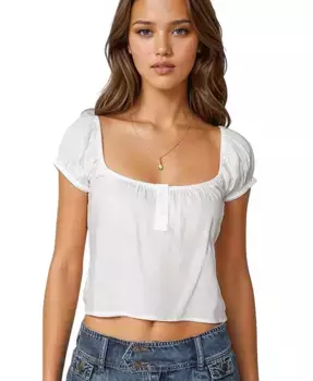 Женский топ Eliora с пышными рукавами Edikted, белый
