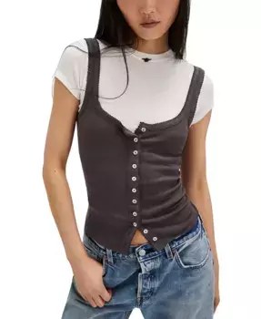 Женский топ End Game Pointelle Free People, серый