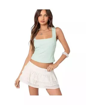 Женский топ Essy с квадратным вырезом Edikted, зеленый