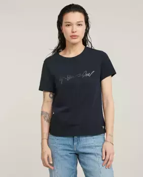 Женский топ G-Script Shiny Top G-Star, синий