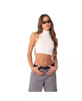 Женский топ Genie на шнуровке сбоку Edikted, белый