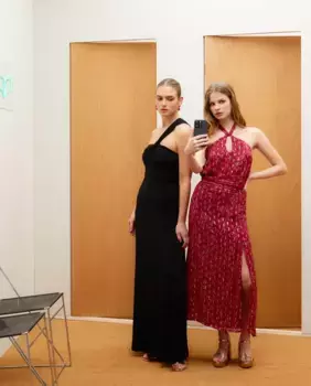 Женский топ-халтер с принтом люрекса Green Coast, бугенвиллия