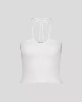 Женский топ-халтер с сотами Green Coast, белый