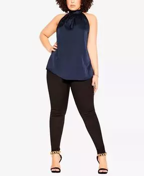 Женский топ-халтер Shine CITY CHIC, синий