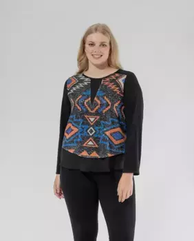 Женский топ и юбка с пайетками October, черный