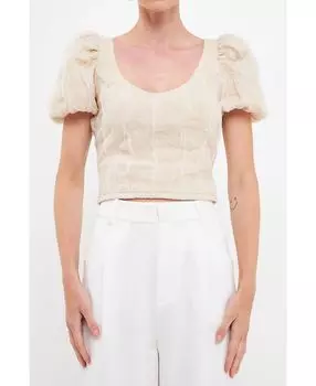 Женский топ из эластичной текстуры endless rose