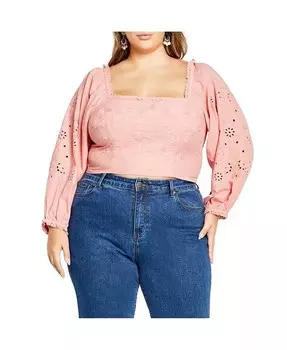 Женский топ из ивы CITY CHIC, розовый