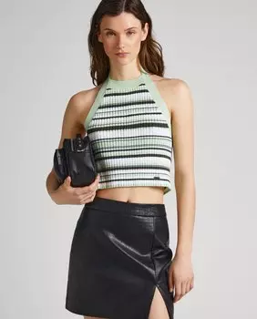 Женский топ из трикотажа с регулируемыми бретелями Pepe Jeans, мультиколор
