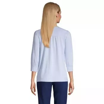 Женский топ Lands End с V-образным вырезом и отделкой помпоном Lands' End