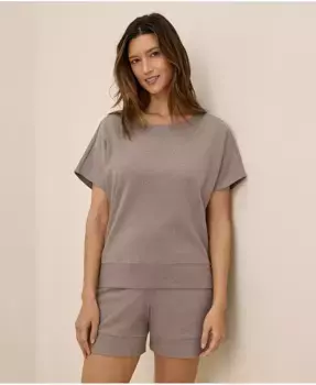 Женский топ-летучая мышь из органического хлопка Pact, коричневый