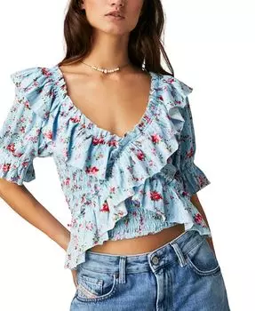 Женский топ любимой девушки Free People, синий