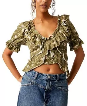Женский топ любимой девушки Free People, зеленый