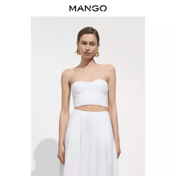 Женский топ Mango с открытыми плечами, белый