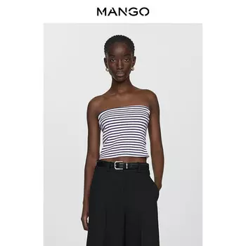 Женский топ Mango в полоску, красный