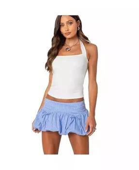 Женский топ Marisol с коротким рукавом и прямым воротником Edikted, белый