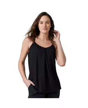 Женский топ на бретельках со встроенным бюстгальтером Microtech Chill B Cool с v-образным вырезом Free Country, черный