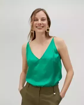 Женский топ на бретелях Lola Casademunt, зеленый