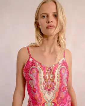 Женский топ на бретелях с принтом Molly Bracken, розовый