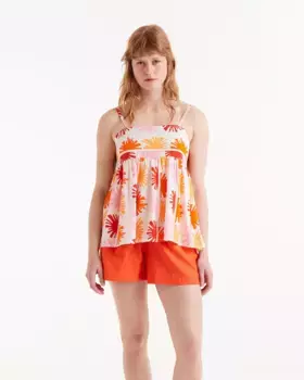 Женский топ на бретелях с принтом Solei Compaa Fantstica, мультиколор