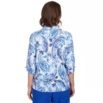 Женский топ на пуговицах Alfred Dunner Paisley Power Alfred Dunner