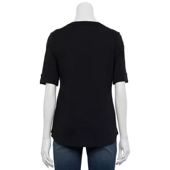 Женский топ на пуговицах Croft & Barrow с отворотами на пуговицах Croft & Barrow