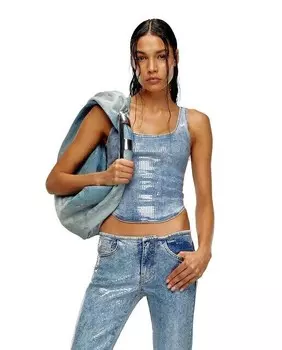 Женский топ на узких бретелях Diesel, синий