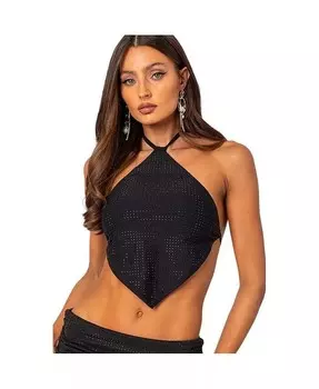 Женский топ Neomi с открытой спиной и стразами Edikted, черный