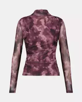 Женский топ Perkins из тюля с воротником Easy Wear, розовый