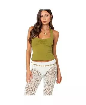 Женский топ Poet с завязками на бретельках Edikted, зеленый