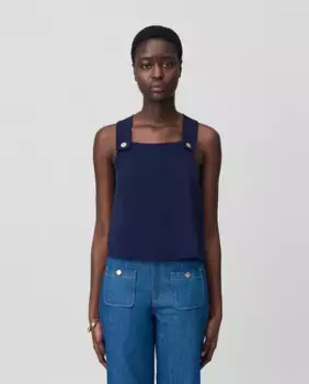 Женский топ прямого покроя Claudie Pierlot, тёмно-синий