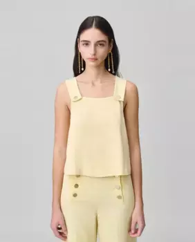 Женский топ прямого покроя Claudie Pierlot, жёлтый