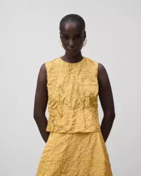 Женский топ прямой из переработанного полиэстера Adolfo Dominguez, оранжевый