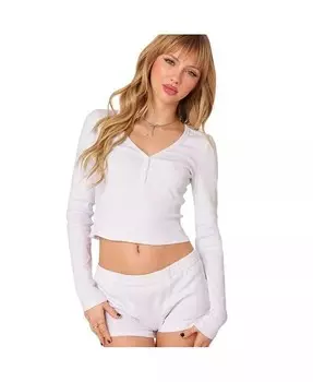 Женский топ Rebekah в рубчик Edikted, белый