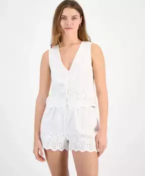 Женский топ с ажурными вставками And Now This, белый