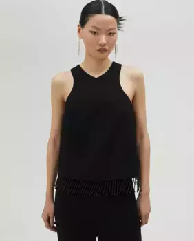 Женский топ с бахромой Lola Casademunt, черный