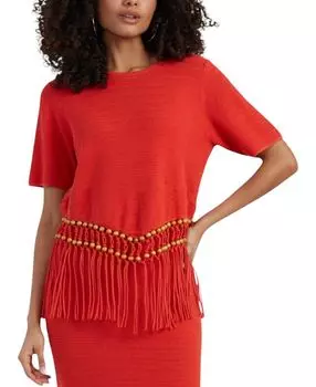 Женский топ с бисером Laura Whitmore Chinti & Parker, красный