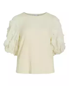 Женский топ с деталью рукавов Vila, цвет Crudo