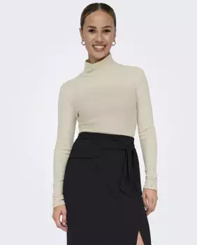 Женский топ с длинным рукавом Only, цвет Marrn claro