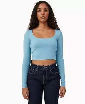 Женский топ с длинными рукавами и фигурным вырезом COTTON ON, мульти