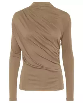 Женский топ с длинными рукавами Yas, коричневый