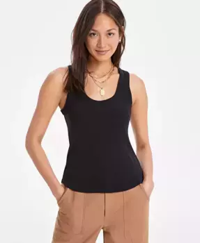 Женский топ с глубоким асимметричным подолом On 34th, фиолетовый