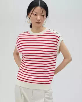 Женский топ с коротким рукавом Lola Casademunt, цвет Crudo