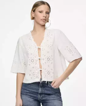 Женский топ с коротким рукавом Pieces, цвет Crudo