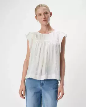 Женский топ с короткими рукавами Object, цвет Nude