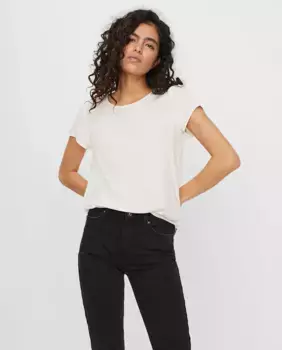Женский топ с короткими рукавами Vero Moda, белый