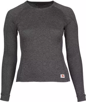 Женский топ с круглым вырезом Carhartt Force среднего веса в базовом слое, черный