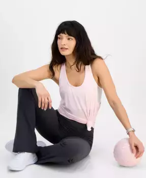 Женский топ с круглым вырезом и длинным спортивным силуэтом на спине ID Ideology, розовый